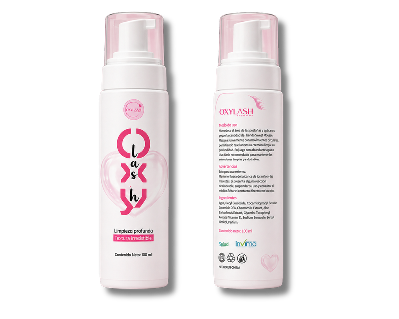 Producto OXYLASH de limpieza profunda para extensiones de pestañas
