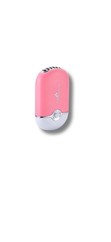 Ventilador blanco y rosado